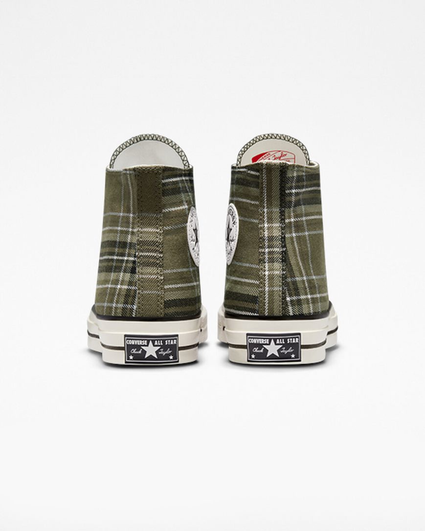 Tenisky Vysoke Converse Chuck 70 Tartan Panske Olivovo Zelená Čierne | SK E11QBR5